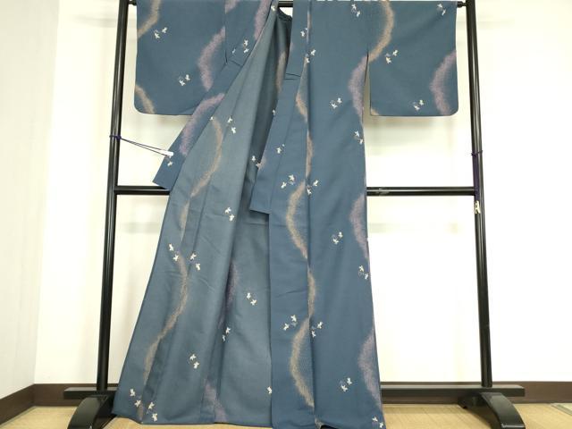 平和屋着物▽小紋 単衣 兎 洗える着物 DABE4842az