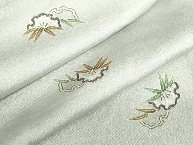 平和屋着物▽小紋 単衣 雪持ち笹文 洗える着物 DABE4866az
