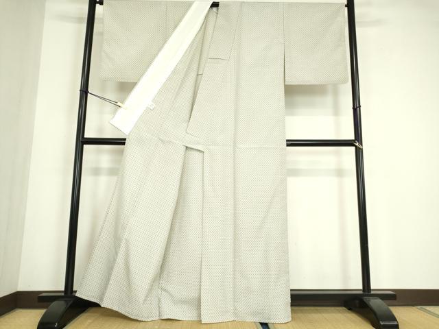 平和屋着物▽小紋 単衣 絣文 洗える着物 DABE4869az