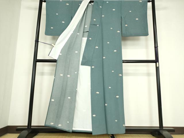 平和屋着物▽小紋 単衣 跳び兎 洗える着物 DABE4871az