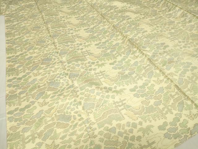 平和屋着物▽本場大島紬 単衣 流水風景文 正絹 逸品 DABE4951az