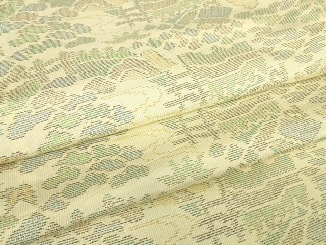 平和屋着物▽本場大島紬 単衣 流水風景文 正絹 逸品 DABE4951az