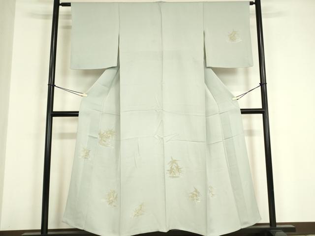 平和屋着物▽訪問着 単衣 笹文 手描き 金彩 正絹 逸品 DABE4952az