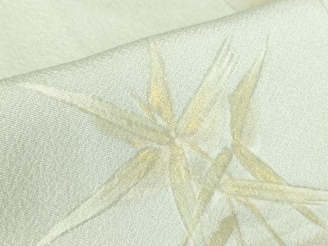 平和屋着物▽訪問着 単衣 笹文 手描き 金彩 正絹 逸品 DABE4952az