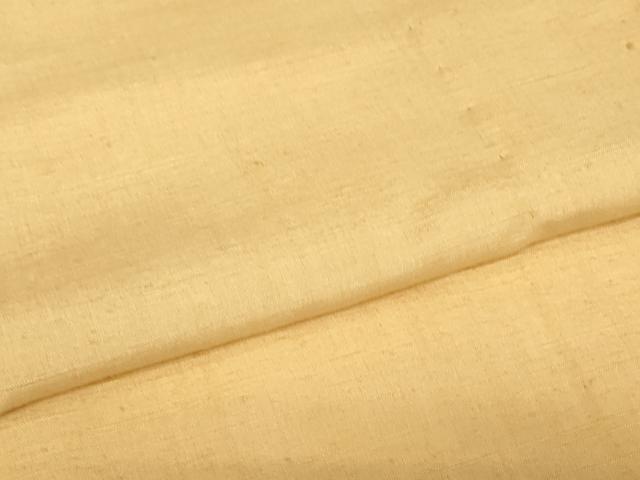 平和屋着物▽結城紬 単衣 杏色 正絹 逸品 DABE4987az