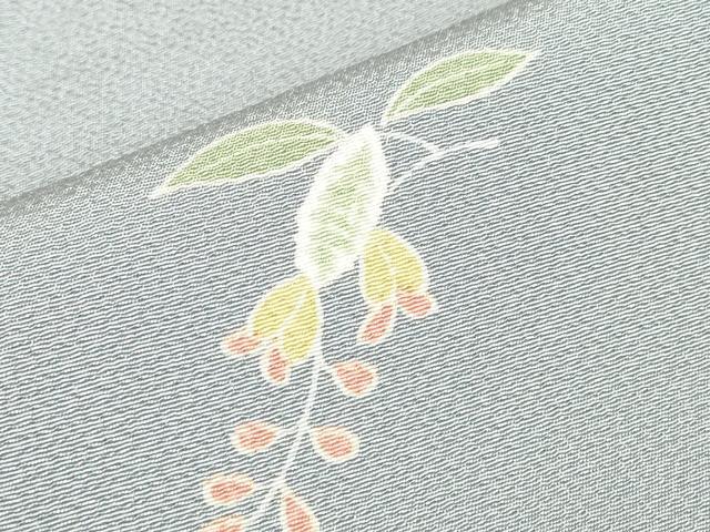 平和屋着物▽上質な小紋 単衣 舞花文 正絹 逸品 DABE4988az