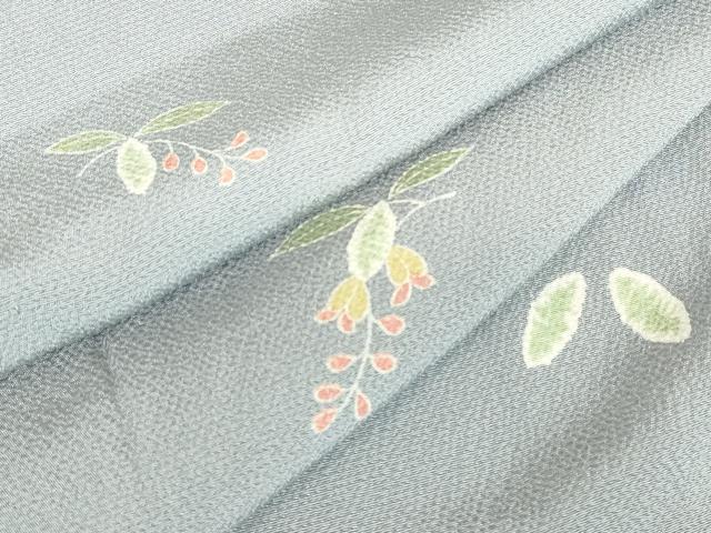 平和屋着物▽上質な小紋 単衣 舞花文 正絹 逸品 DABE4988az