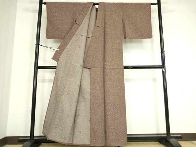 平和屋着物▽小紋 単衣 成物 洗える着物 DABE4990az