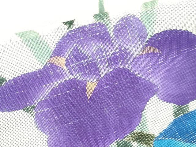 平和屋着物▽訪問着 無双 紗袷 紗×紗 杜若 金彩 正絹 逸品 DABE5000az