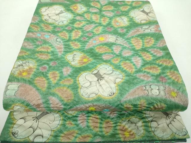 平和屋着物●太鼓柄袋帯　作家物　絞り　辻が花　金通し地　正絹　逸品　DABE5094ps 平和屋着物○太鼓柄袋帯 作家物 絞り 辻が花 金通し地 正絹 逸品