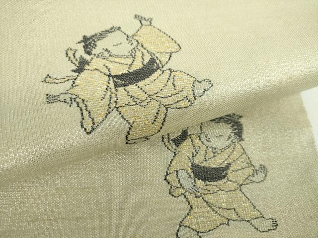 平和屋着物●両面 六通柄袋帯 衣通の美 今様正倉院文 金銀糸 正絹 逸品 DABE5106ps