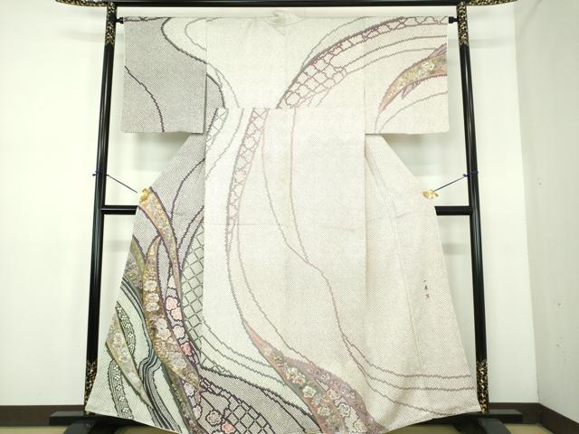 平和屋着物●吉乃一廉 幻の辻が花 訪問着 辻が花 金彩 正絹 逸品 DABE5126ps