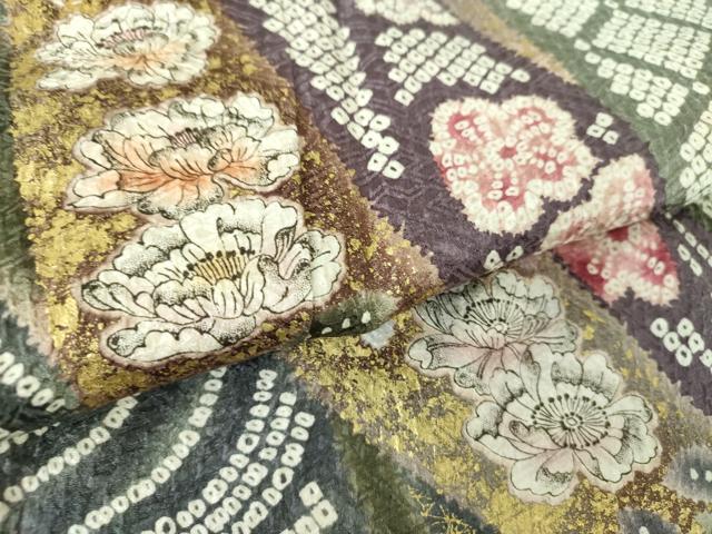 平和屋着物●吉乃一廉 幻の辻が花 訪問着 辻が花 金彩 正絹 逸品 DABE5126ps