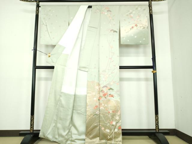 平和屋着物●訪問着 舞桜 吉祥花文 金彩 正絹 逸品 DABE5136ps