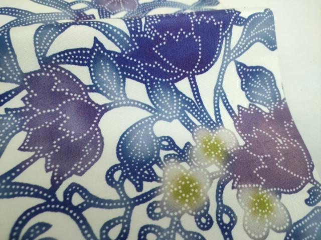 平和屋着物●両面 全通柄袋帯 型染 草花文 やまと誂製 正絹 逸品 DABE5179ps