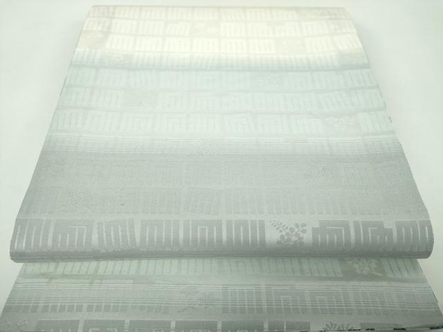 平和屋着物●両面 全通柄袋帯 型染 草花文 やまと誂製 正絹 逸品 DABE5179ps