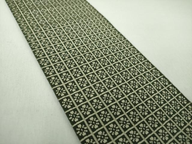 平和屋着物●男性 本場筑前博多織 両面 角帯 いちご錦 正絹 逸品 DABE5249ps