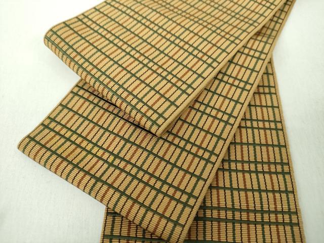 平和屋着物●男性 本場筑前博多織 角帯 吉野間道 正絹 逸品 DABE5251ps