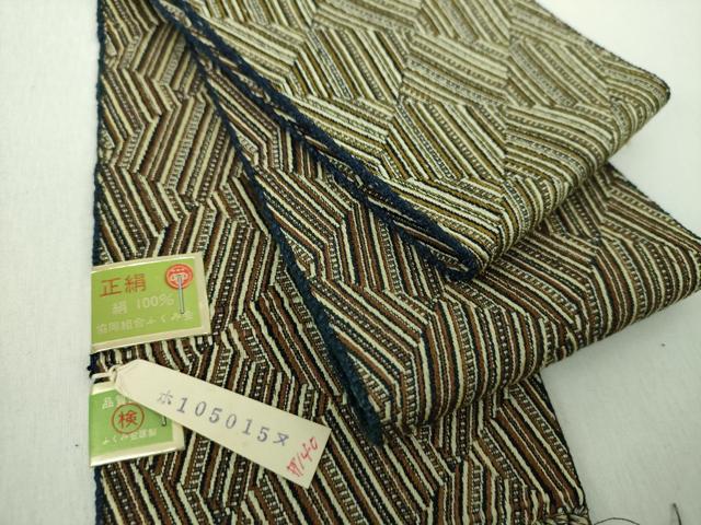 平和屋着物●男性　両面　角帯　菱文　正絹　逸品　未使用　DABE5274ps 平和屋着物○男性 両面 角帯 菱文 正絹 逸品 未使用 DABE5274ps