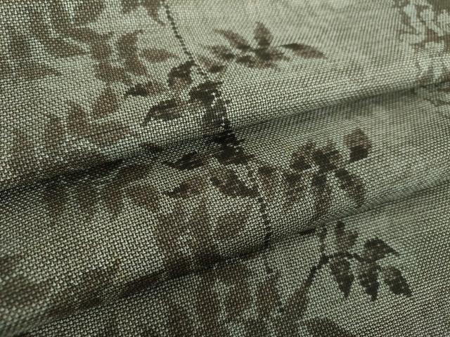 平和屋着物●本場大島紬 9マルキ 草葉文 正絹 逸品 DABE5429ps