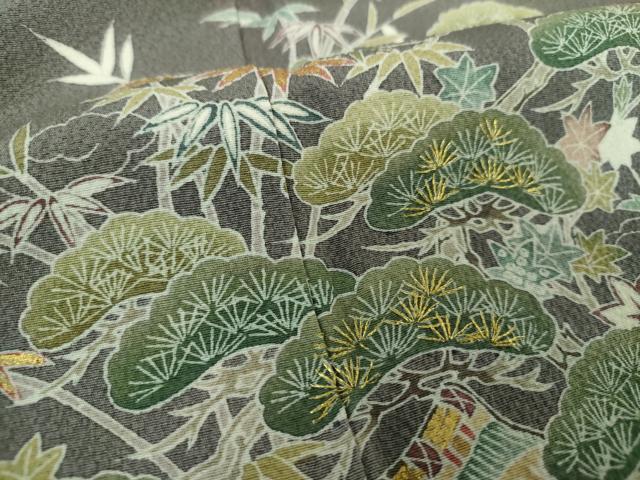 平和屋着物●訪問着 刺繍 立波風景文 宝尽くし 暈し染め 金彩 松坂屋扱い 正絹 逸品 DABE5432ps