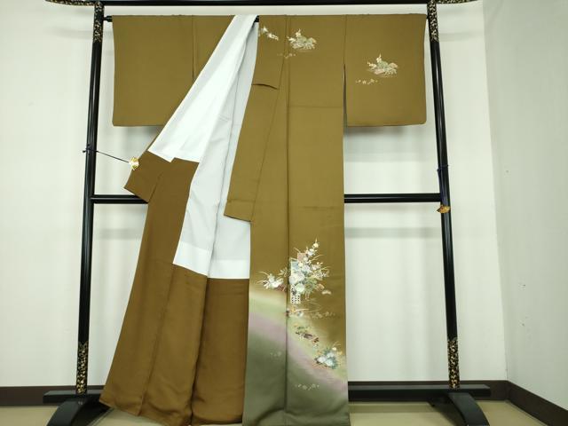 平和屋着物●訪問着 流水短冊花舟 暈し染め 金銀彩 正絹 逸品 DABE5434ps