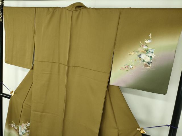 平和屋着物●訪問着 流水短冊花舟 暈し染め 金銀彩 正絹 逸品 DABE5434ps