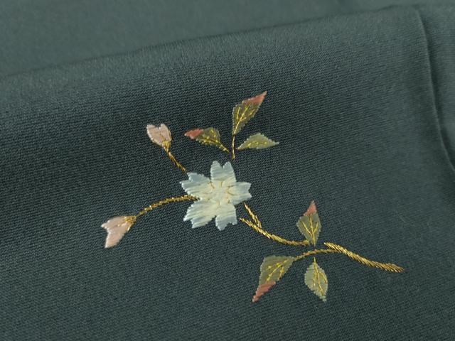 平和屋着物●訪問着 刺繍 舞桜 金彩 正絹 逸品 DABE5438ps