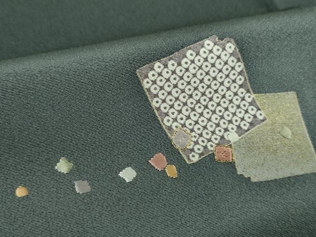 平和屋着物●創業460年・千總 訪問着 刺繍 破れ色紙 暈し染め 金彩 正絹 逸品 DABE5443ps