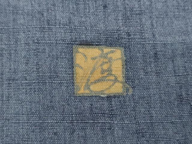 平和屋着物●太鼓柄袋帯 紬地 作家物 型染 鳥獣花文 金彩 正絹 逸品 DABE5478ps