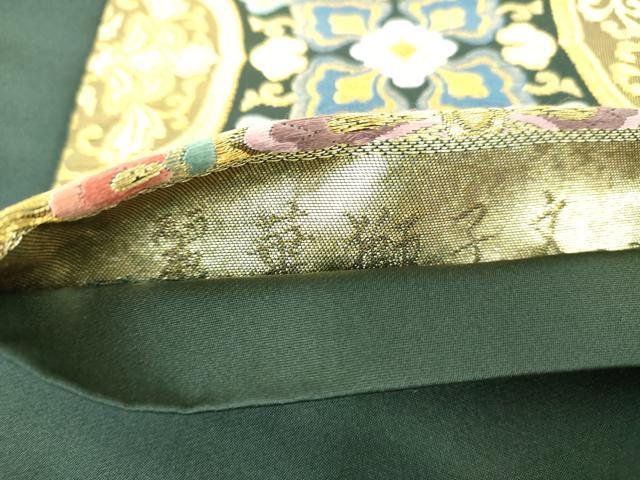 平和屋着物●六通柄袋帯 唐織 麗華獅子文 金糸 正絹 逸品 未使用 DABE5481ps