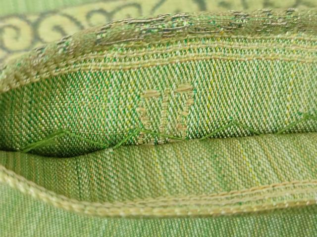 平和屋着物●西陣 川島織物 六通柄 本袋帯 横段花文 金糸 正絹 逸品 DABE5493ps