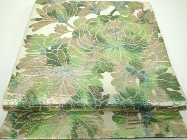 平和屋着物●西陣 川島織物 六通柄 本袋帯 乱菊 金銀糸 正絹 逸品 DABE5531ps
