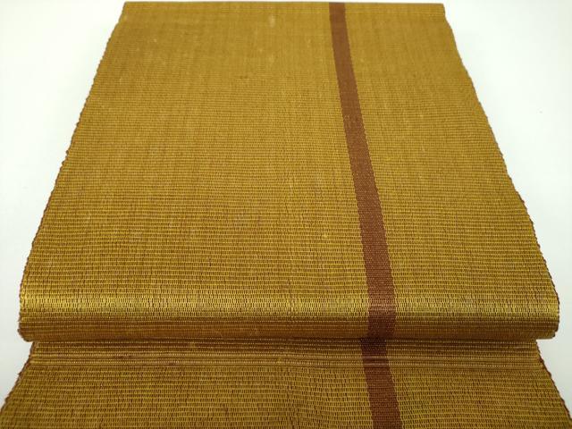 平和屋着物●本場黄八丈 八寸名古屋帯 間道 正絹 逸品 DABE5589ps
