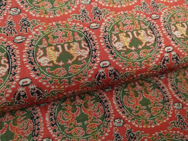 平和屋着物●龍村美術織物 九寸開き名古屋帯 円文白虎朱雀錦 正絹 逸品 DABE5596ps