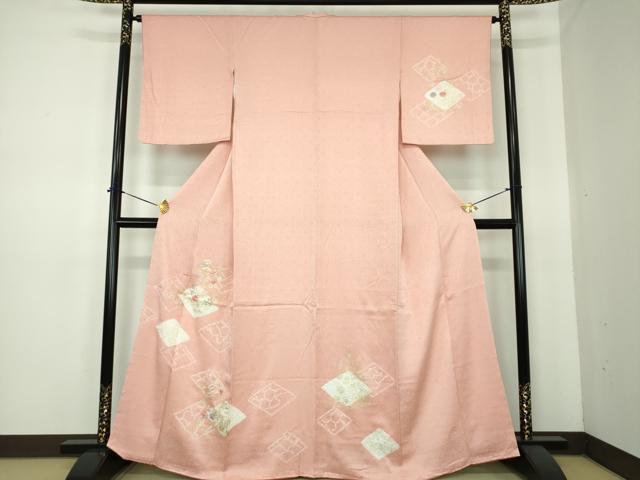 平和屋着物●創業460年・千總 訪問着 刺繍 絞り 吉祥花菱文 金彩 高島屋扱い 正絹 逸品 DABE5642ps