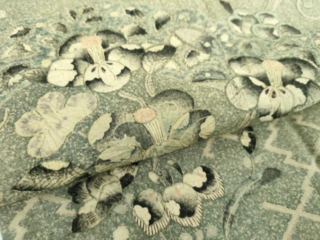 平和屋着物●創業140年 小糸染芸の四代目 小糸敏夫 訪問着 紬地 絞り 辻が花 正絹 逸品 DABE5652ps