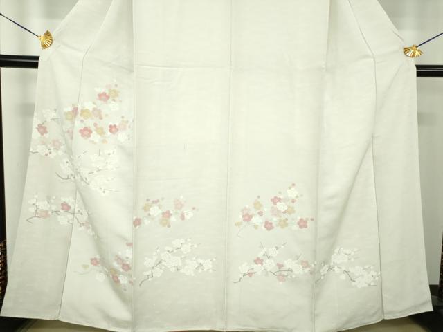 平和屋着物●訪問着 刺繍 枝梅 金彩 正絹 逸品 DABE5653ps