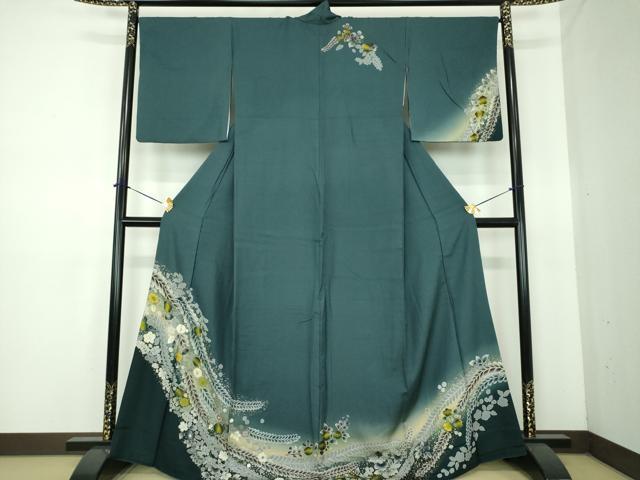 平和屋着物●訪問着 辻が花 暈し染め 金彩 正絹 逸品 DABE5656ps