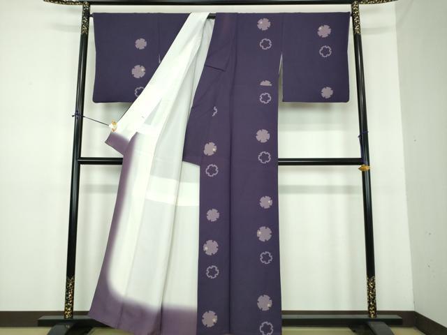 平和屋着物●中村玉緒 小紋 雪輪文 金彩 正絹 逸品 DABE5669ps
