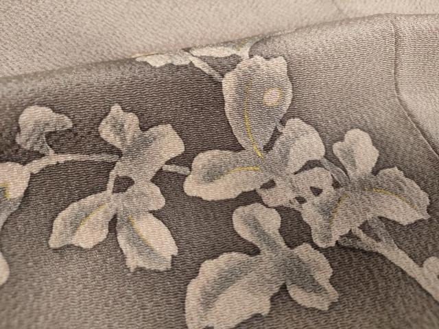 平和屋着物●訪問着 草葉文 鬼しぼ縮緬 金彩 鈴乃屋扱い 正絹 逸品 DABE5672ps