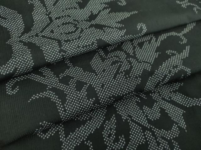 平和屋着物●本場大島紬 7マルキ 更紗花文 正絹 逸品 未使用 DABE5673ps