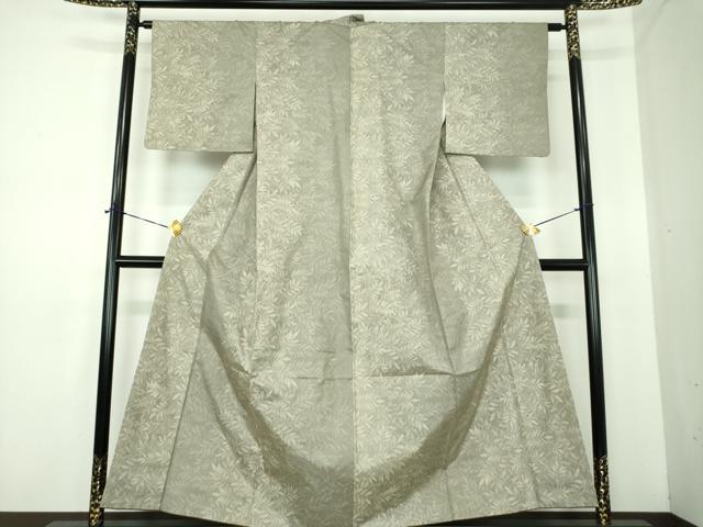 平和屋着物●都喜ヱ門 本場大島紬 9マルキ 草葉文 藤絹織物謹製 反端付き 正絹 逸品 DABE5677ps
