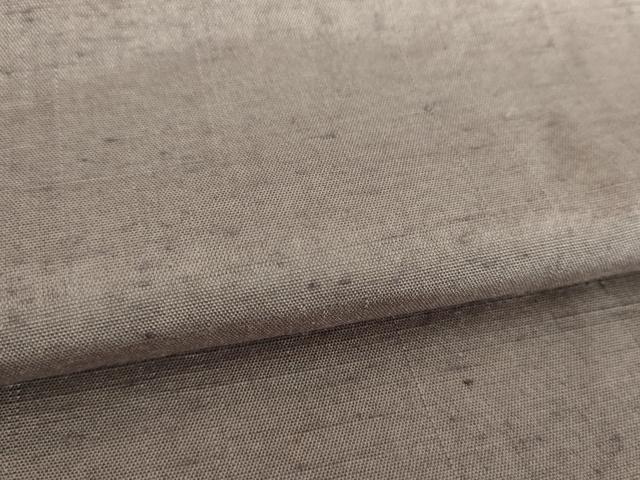 平和屋着物●本場結城玉紬 色無地 紫鼠色 証紙付き 正絹 逸品 未使用 DABE5681ps
