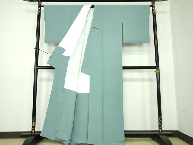 平和屋着物●上質な色無地 港鼠色 正絹 逸品 DABE5691ps
