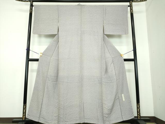 平和屋着物●間国宝 初代 六谷梅軒(六谷紀久男)錐彫り 重要無形文化 財伊勢型紙 江戸小紋 花唐草文 正絹 逸品 DABE5707ps
