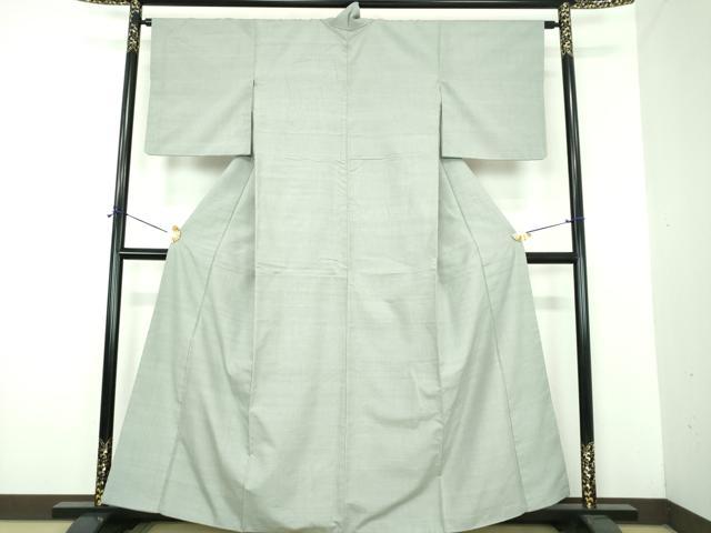 平和屋着物●結城紬 色無地 豆がら茶色 証紙付き 正絹 逸品 DABE5826ps