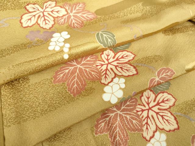 平和屋着物●上質な小紋 蔦の葉花文 金彩 正絹 逸品 DABE5827ps