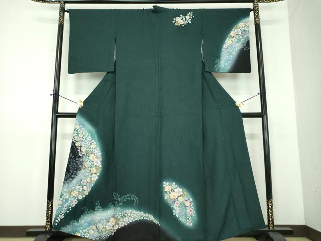 平和屋着物●訪問着 絞り 辻が花 暈し染め 正絹 逸品 DABE5834ps