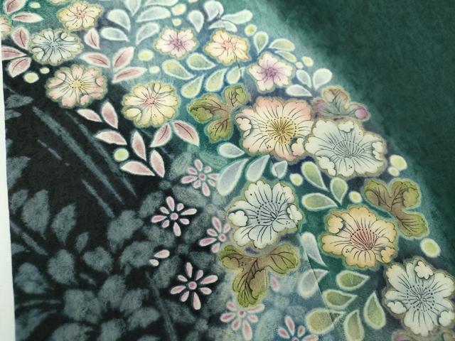 平和屋着物●訪問着 絞り 辻が花 暈し染め 正絹 逸品 DABE5834ps